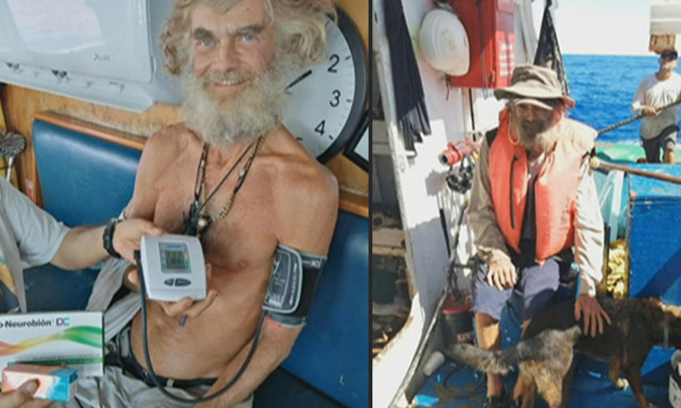 VIDEO: Australian sailor and dog rescued after 3 months lost at sea