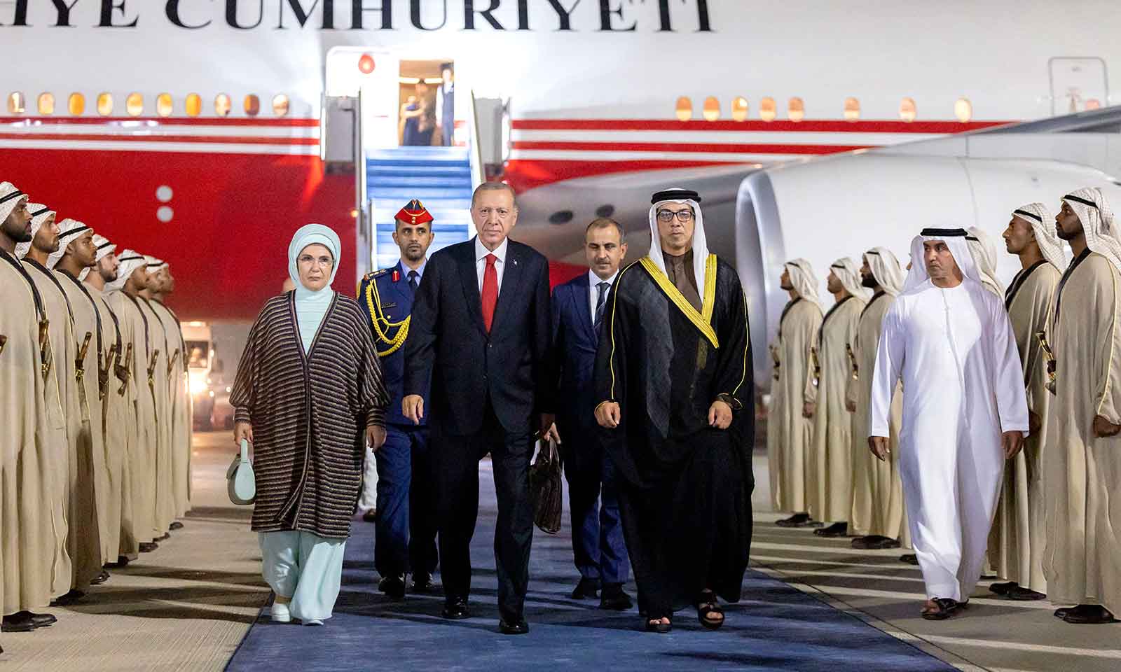 Turkish President Erdogan arrives in UAE