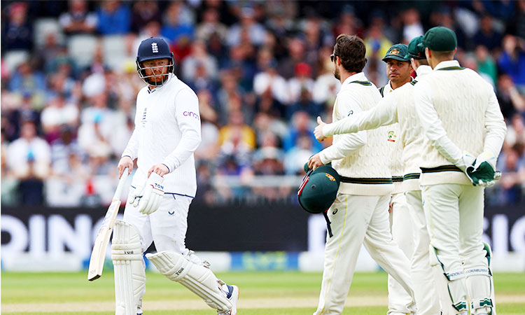 Bairstow's stunning 99 not out takes England to 592 in fourth Ashes Test