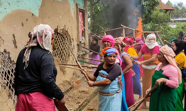 Indian women set fire to house of suspect as Manipur sex assault case triggers outrage