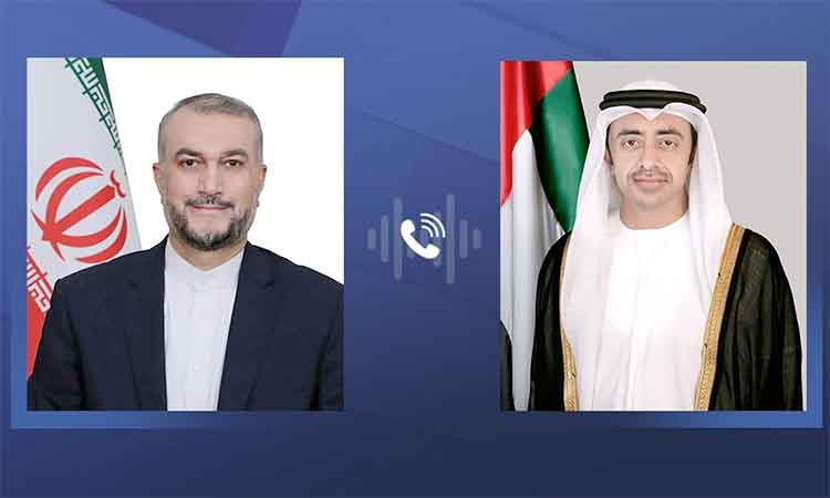 Abdullah Bin Zayed receives phone call from Iranian Foreign Minister