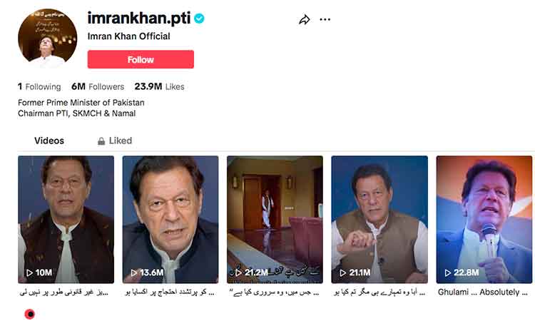 Imran Khan joins TikTok, gains over 6 million followers within a week