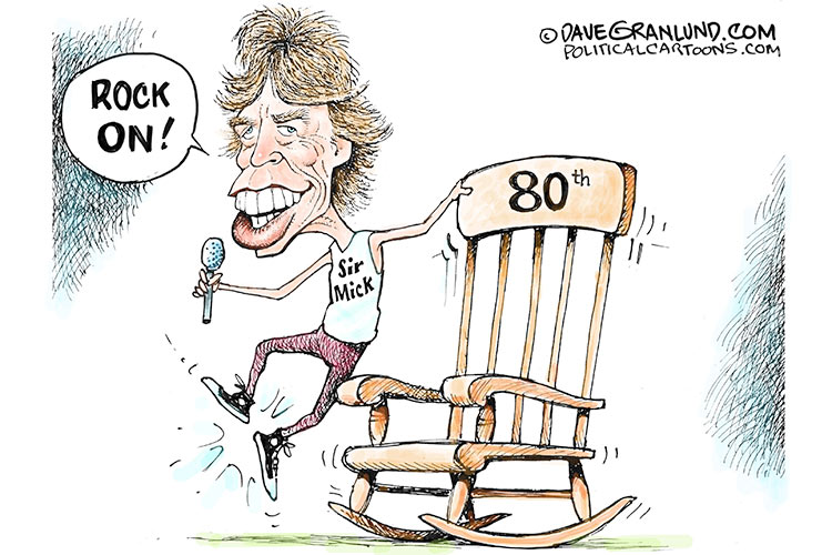 Cartoon on Mick Jagger