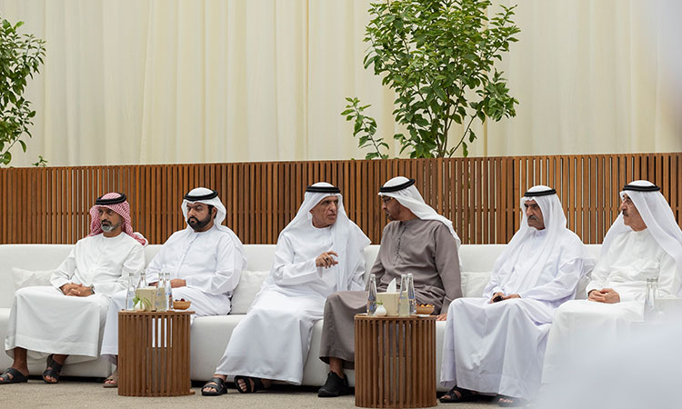 Sheikh Mohamed Bin Zayed receives condolences on the passing of his brother Sheikh Saeed 