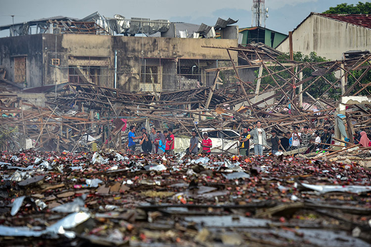 At least 10 killed, 118 injured in a fireworks warehouse explosion in Thailand