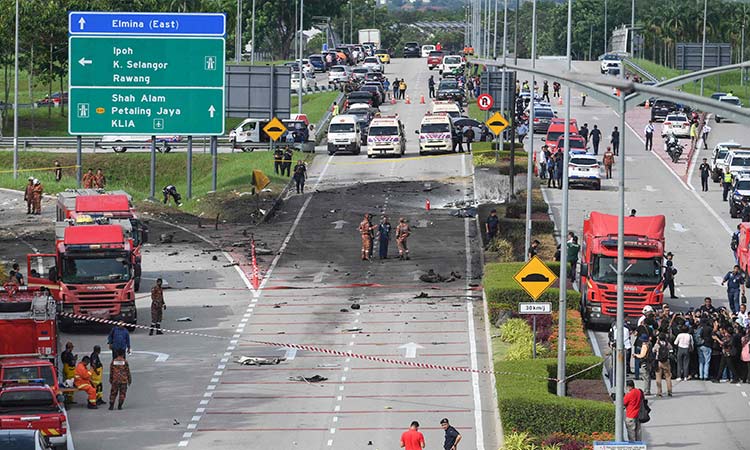 VIDEO: Ten killed in light plane crash on street in Malaysia