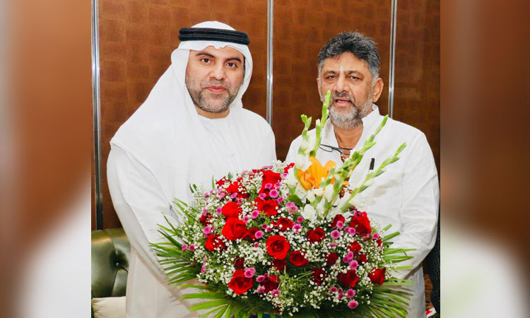 Dr. Bu Abdullah meets Karnataka Deputy Chief Minister D. K. Shivakumar during India visit