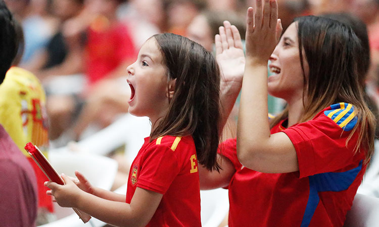 Spaniards back home celebrate La Roja winning Women's World Cup