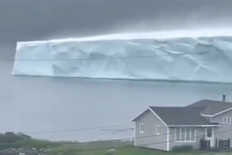 VIDEO: A giant iceberg the size of Greater London appears off the coast of Canada