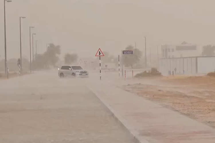 VIDEO: Heavy rain with hailstones batter Al Ain region, motorists urged to exercise caution  