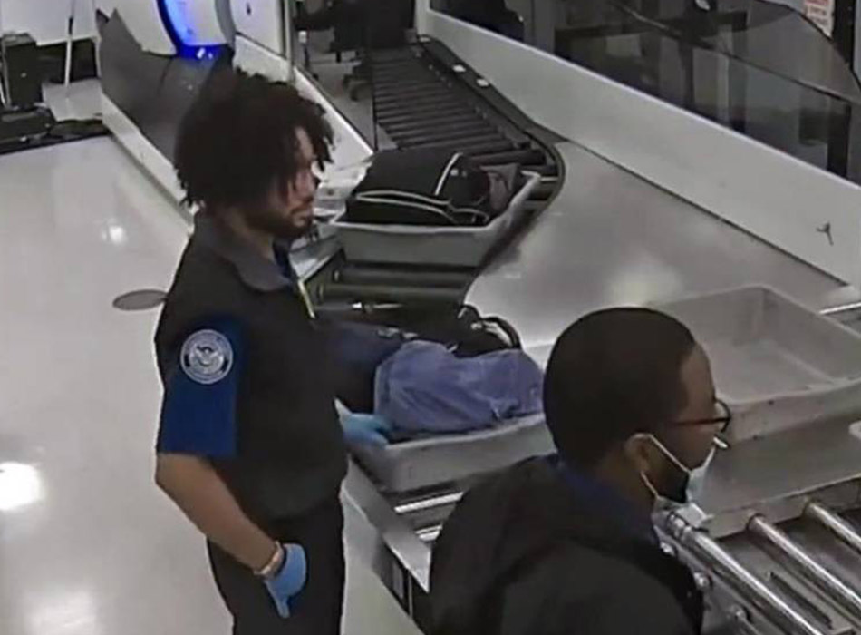 Security staff at a US airport caught stealing from passengers’ bags, video goes viral