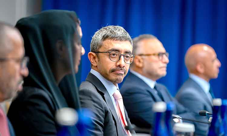 Abdullah Bin Zayed, UAE delegation continue their meetings during fourth day of high-level week of UNGA 78