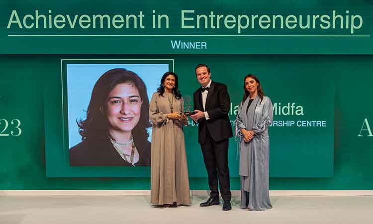 Sheraa CEO Najla Al Midfa wins prestigious award for entrepreneurship