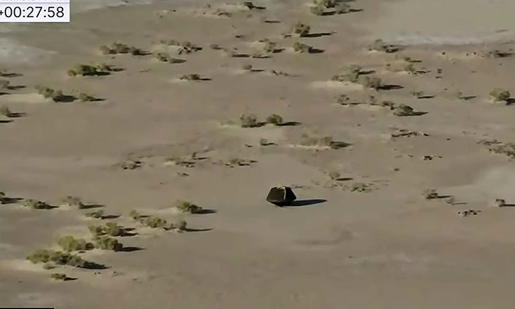 VIDEO: Nasa's first asteroid samples land on Earth after release from spacecraft