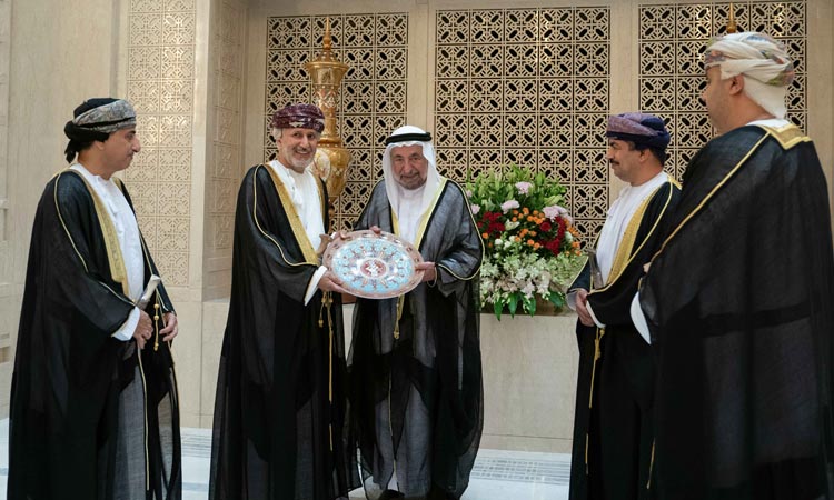 Sharjah Ruler visits Royal Opera House in Muscat