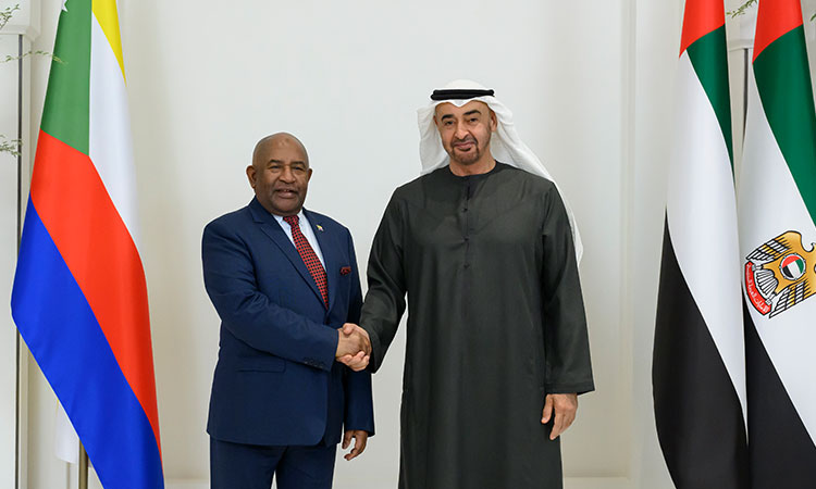 Sheikh Mohamed Bin Zayed receives Comoros president, discusses bilateral relations 