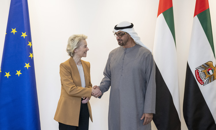 UAE President, EU Commission leader discuss ways to enhance UAE-EU ties