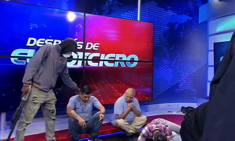 Gunmen in Ecuador storm TV studio in wave of violence; president declares gangs 'terrorists'