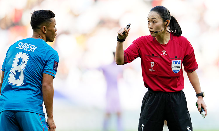 Japan's Yoshimi Yamashita becomes the first female referee at the Asian Cup