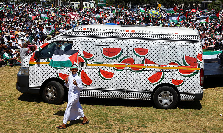 Watermelon imagery, a symbol of solidarity with Palestinians, spreads around the planet