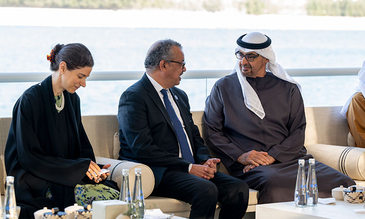 UAE President and WHO chief discuss health challenges in Gaza