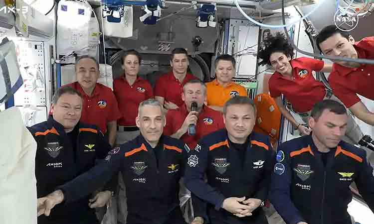 Four astronauts, including Turkey's first, arrive at speace station on private mission 