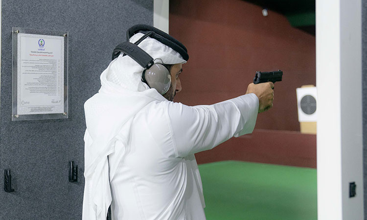 Sultan Bin Ahmed participates in shooting event Sharjah Executive Council members