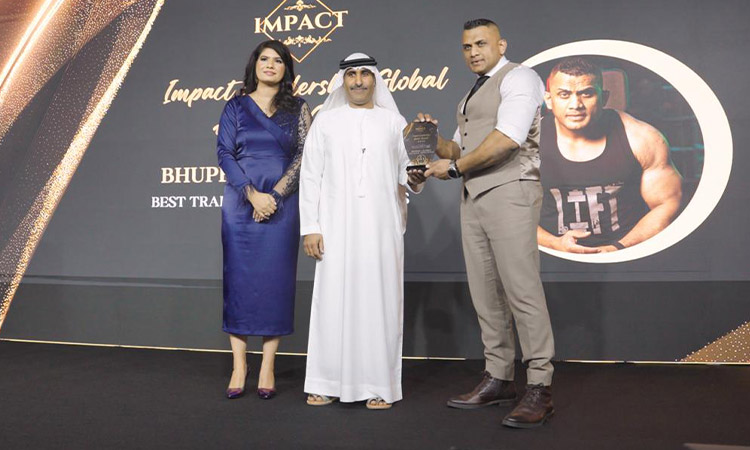 Bhupesh Kamble honored as ‘Best Trainer - Sports & Fitness’ at impact leadership awards