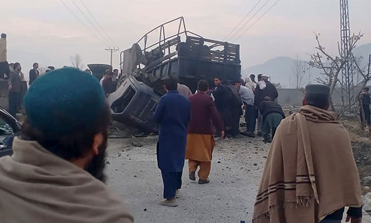 Roadside blast kills 5 police personnel protecting polio workers in Pakistan’s Bajaur district 