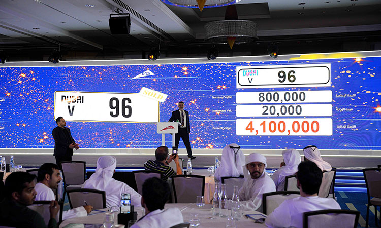 Premium plates fetch Dhs69.137 million at RTA auction in Dubai