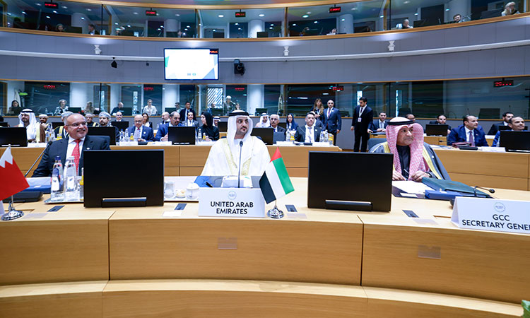 Sheikh Maktoum leads UAE delegation to the inaugural GCC-EU Summit in Brussels