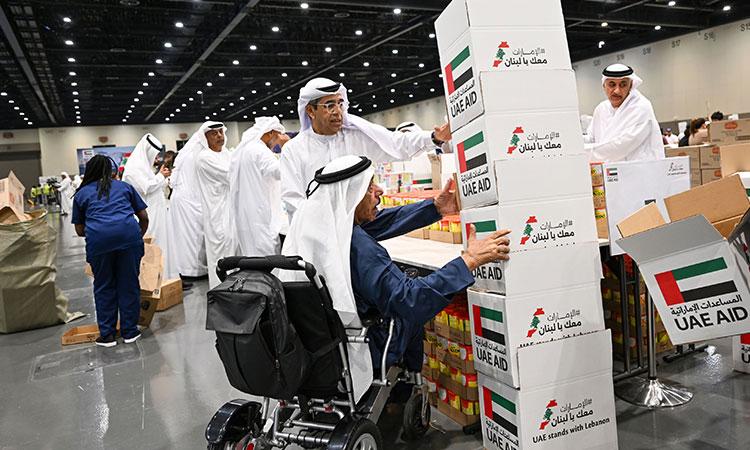  2,000 volunteers collect more 250 tonnes of aid for Lebanon at Expo City Dubai