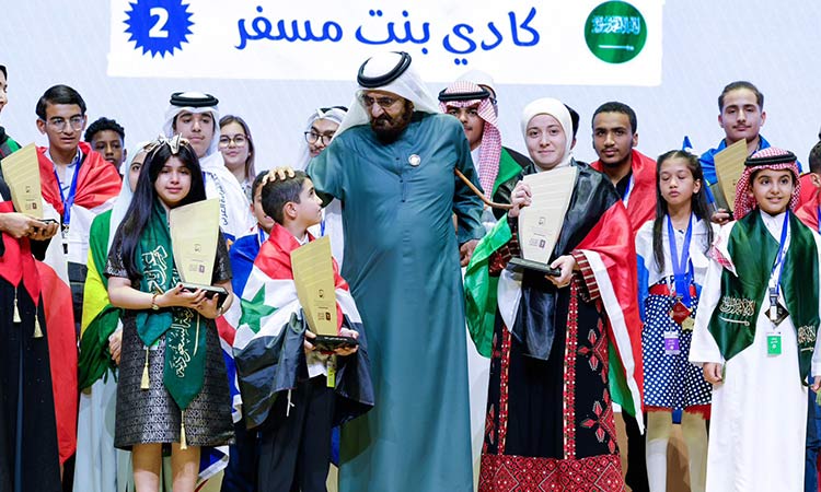 Sheikh Mohammed crowns 3 first place winners at Arab Reading Challenge for the first time