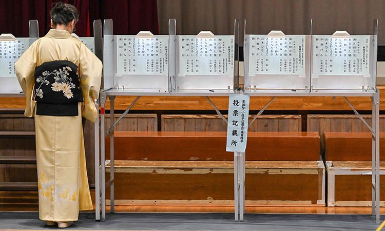 Japan votes with new PM on shaky ground