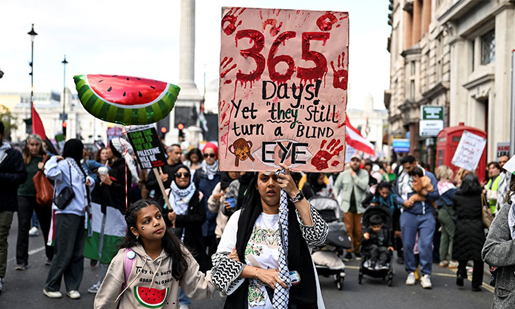 Thousands march across Europe, South Africa for Palestinians ahead of Oct.7 anniversary