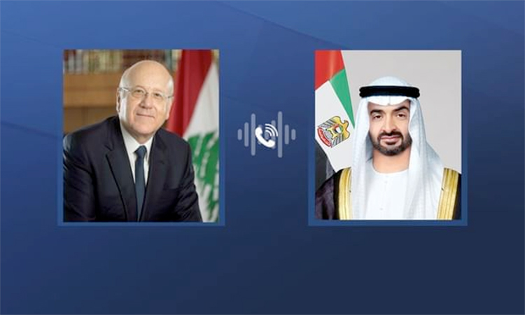 Lebanese Prime Minister expresses appreciation for UAE relief during call with President