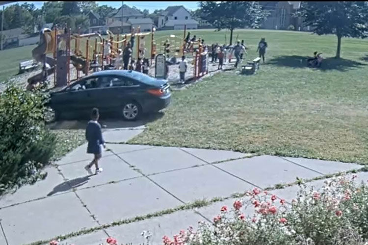 VIDEO: Ten-year-old boy drives stolen car through busy playground in Minneapolis