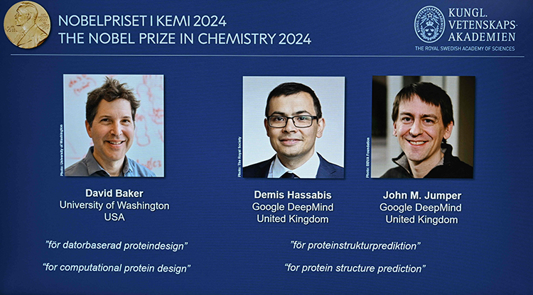 Trio wins chemistry Nobel for protein design, prediction