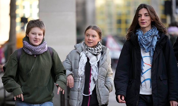 Greta Thunberg arrives at London court for public order offence trial