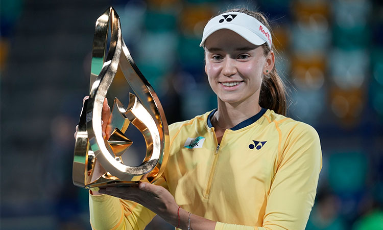 Rybakina sweeps past Kasatkina to win Mubadala Abu Dhabi Open title 