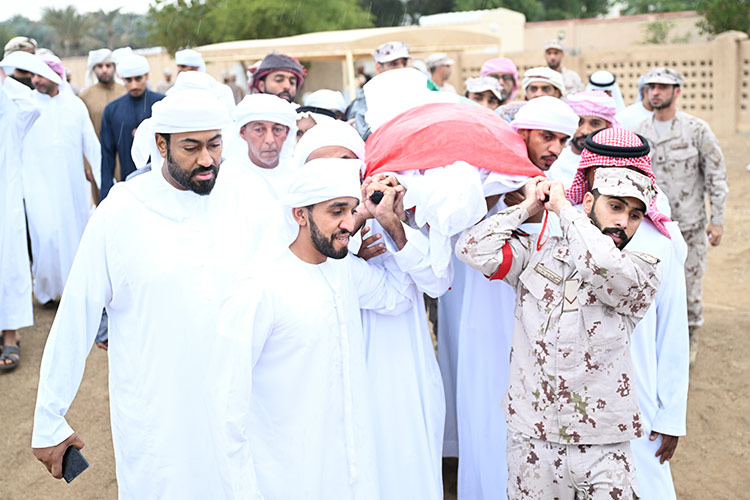 Chief of Staff of UAE Armed Forces attends funeral prayer of martyr Mohamed Al Shamsi