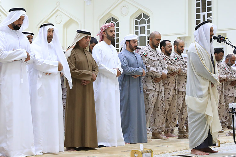 Ras Al Khaimah Crown Prince attends the funeral prayer of martyr Suleiman Al Shehhi