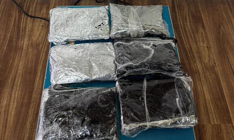 Dubai Customs thwarts a bid to smuggle 6.5kg of hashish and 3g of crystal meth