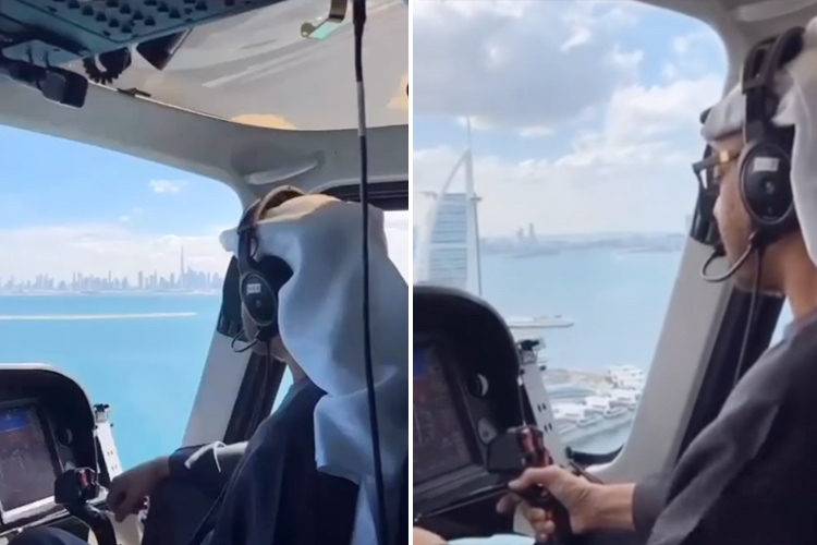 VIDEO: UAE President flies a helicopter in Dubai