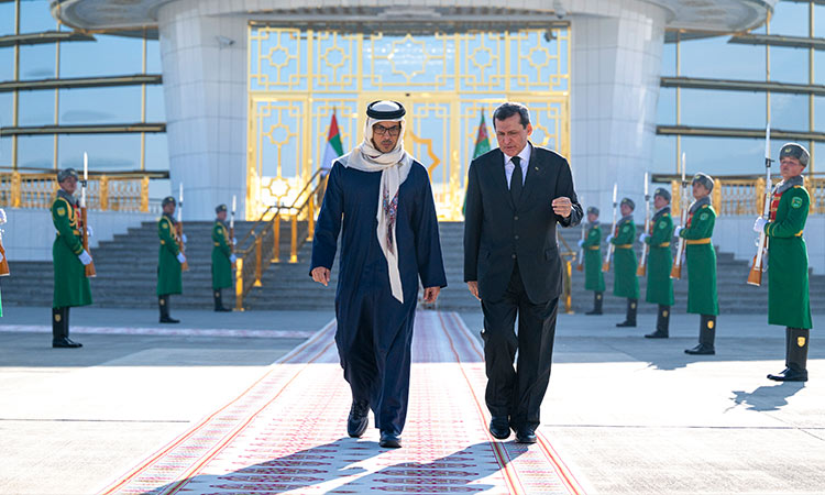 UAE, Turkmenistan leaders discuss ways to enhance bilateral ties