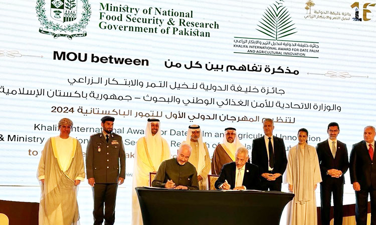 UAE, Pakistan sign MoU for promotion of date palm cultivation