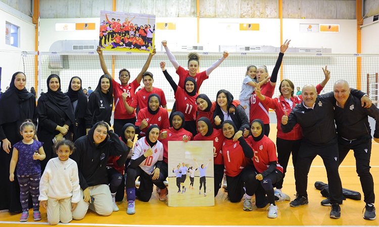 Sharjah Women's Sports Club volleyball team beat Al Wasl to boost title hopes