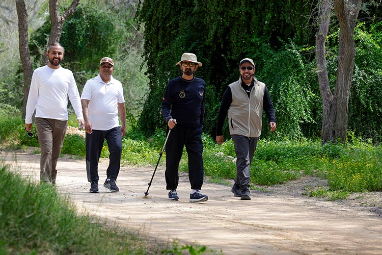 Sheikh Mohammed takes a stroll at Mushrif National Park in Dubai