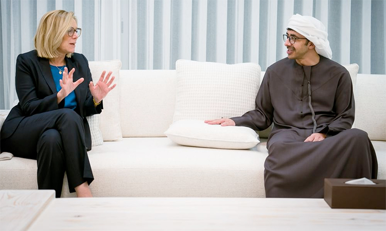 Abdullah Bin Zayed, Sigrid Kaag discuss ways to increase flow of humanitarian aid to Gaza