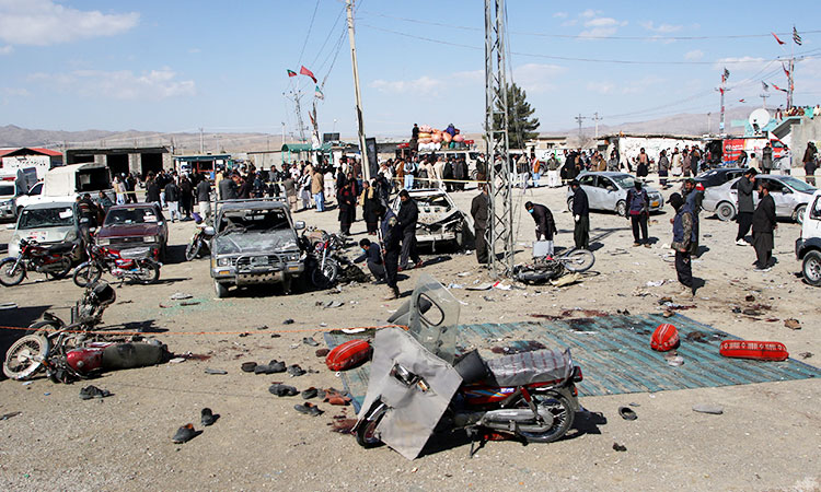 29 dead as twin blasts hit Pakistan's Balochistan province on eve of election